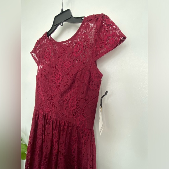 Kensie Women’s Maroon Cap Sleeve Knee Length Fit + Flare Dress Size 2 - Picture 9 of 11